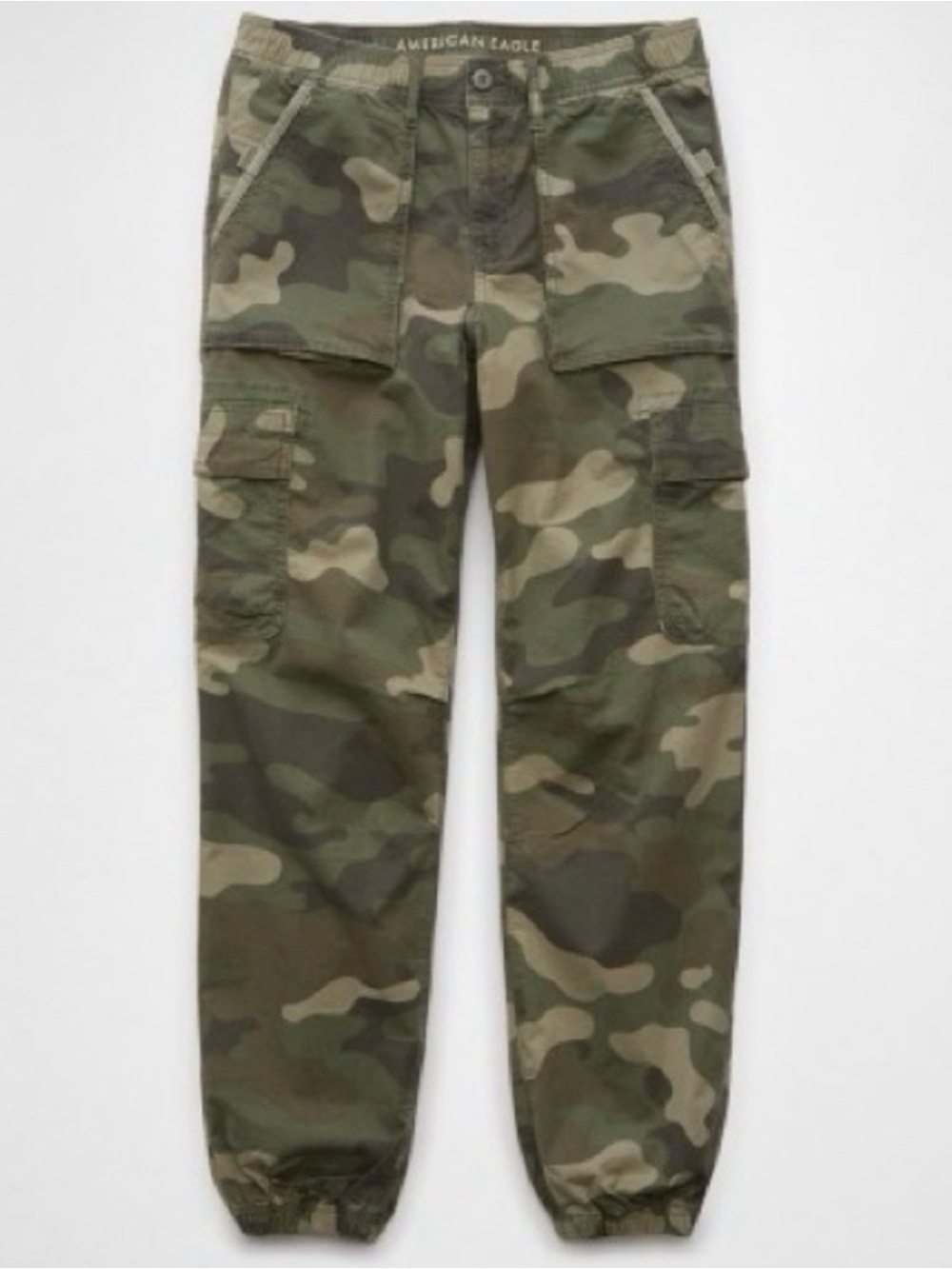 American Eagle Outfitters Camouflage Cargo Joggers - Green Camo